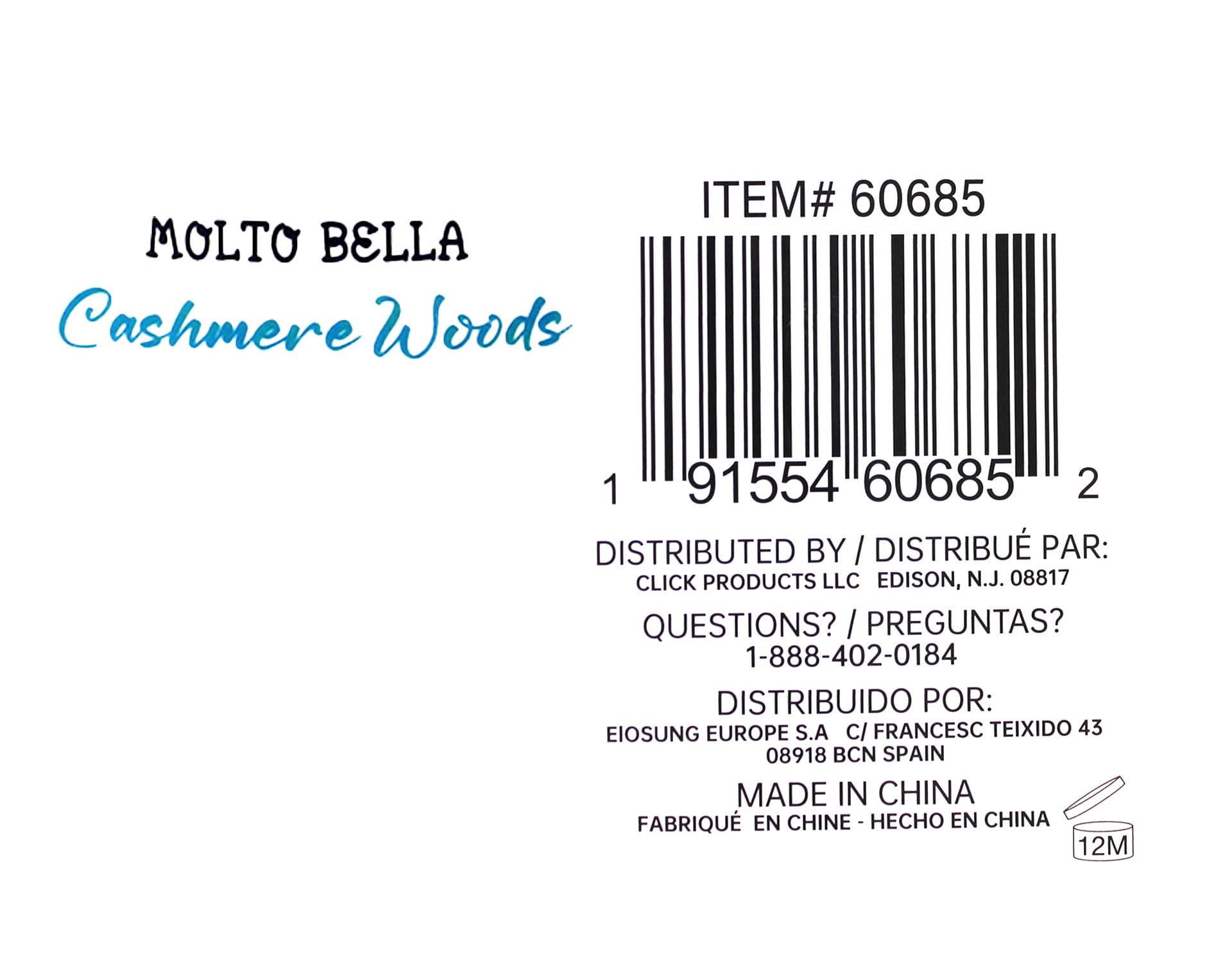 Molto Bella Hand Soap, Cashmere Woods, 21.3 fl oz Pump Bottle 2 Pack