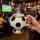 thumbnail image 1 of Soccer Ball Shaped Coffee Mug Stainless Steel Lined Cup Football Designs Novel Drinkware Gift For Sports Fans Home Office Use, 1 of 7