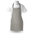 thumbnail image 4 of Minimalist Apron, Geometric Circles Pattern Abstract Dots Spouts Weaving Motif Art, Unisex Kitchen Bib with Adjustable Neck for Cooking Gardening, Adult Size, Eggshell and Charcoal Grey, by Ambesonne, 4 of 4