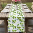thumbnail image 4 of Green Lemons Table Runner 72 Inches, Summer Watercolor Blue Bows Fruits Bed Runner Dresser Scarves Tabletop for Indoor Outdoor Parties/Ceremony/Banquet, 16" x 72", 4 of 9