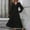 Black, variant on Gspmoly Summer Dresses for Women 2025, Women'S New V-Neck Solid Color Wool Ball Dress with Lantern Sleeves Long Sleeves Waist Pleated Long Skirt Wedding Dresses for Women Summer Savings Clearance