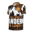 thumbnail image 4 of Wukai Not All Who Wander Are Lost4 Men’s Polo Shirts,Quick-Dry Athletic Shirt,Classic Fit Shirts-Large, 4 of 8