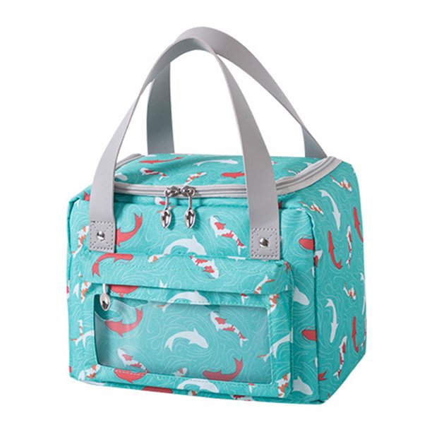 Women Kids Food Cooler Lunch Box Functional Insulated Tote,Green