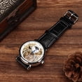 thumbnail image 3 of FORSINING Waterproof Automatic Mechanical Watch Men PU Strap WristwatchWhite Silver Black, 3 of 11