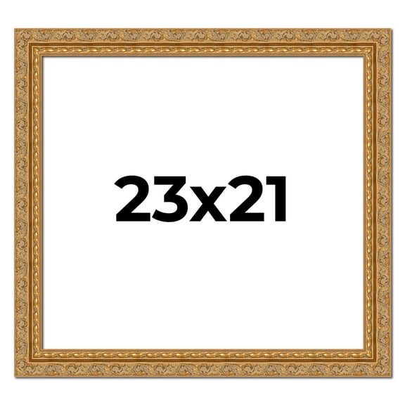 23x21 Frame Gold Ornate Solid Wood Picture Frame | 2 Inch Moulding Width | Firman Traditional Photo