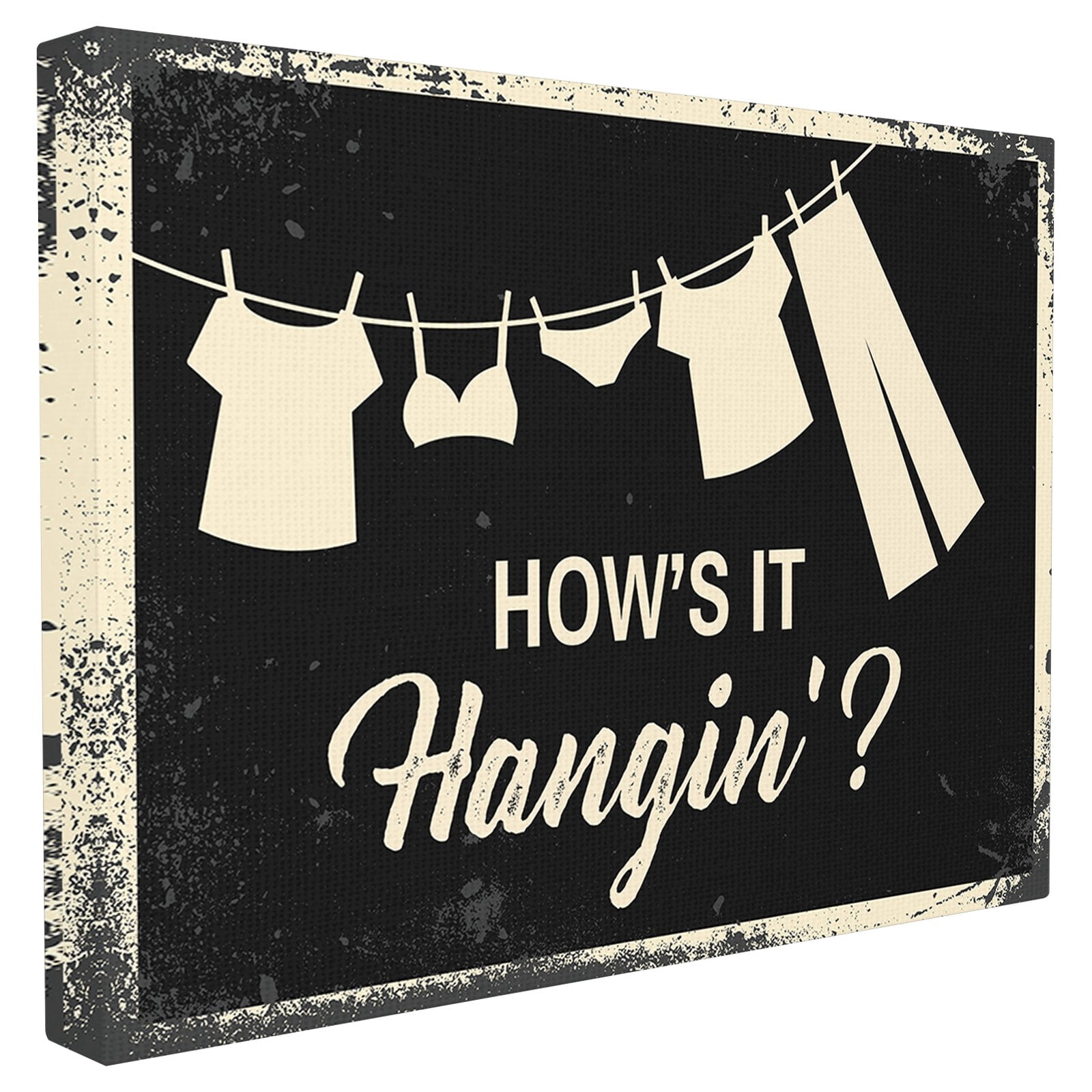 The Stupell Home Decor Collection Hows It Hanging Laundry Line Industrial Framed Giclee Texturized Art