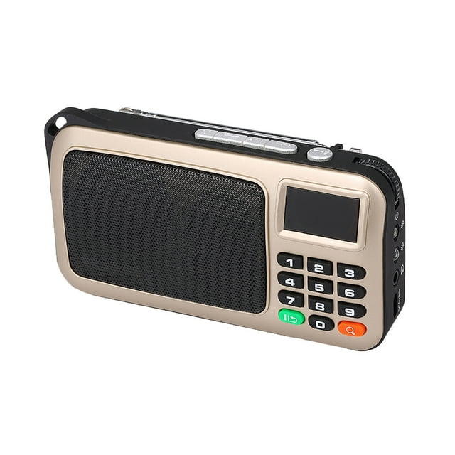 W405 Digital Radio Portable USB Wired Computer Speaker HiFi Stereo Receiver w/ Flashlight LED Display Support TF Music Play