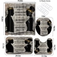 thumbnail image 4 of Black Girl Shower Curtain Sets with 4PCS, Non-Slip Bath Mat,Toilet Lid Cover, Inspirational Quote Afrcia American Black Queen Bathroom Decor Set, 4 of 7