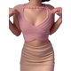 thumbnail image 3 of VISgogo Tops cortos para mujer, cuello halter, sin mangas, cruzado, cruzado, de color sólido, de punto, camiseta delgada para damas VISgogo moda, 3 of 9