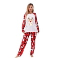 thumbnail image 6 of Your-Sty Couples Christmas Pajamas Set Women & Men Long Sleeve Pj Set Party Holiday Sleepwear Christmas Reindeer Loungewear Set, 6 of 8