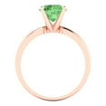 thumbnail image 4 of Clara Pucci 14K Rose Gold Solid Gold Green Solitaire Anniversary Ring for Women - 1.5 cttw Round Cut, 4 of 8
