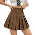 thumbnail image 3 of Back to School Children's Solid Color Leggings Short Skirt Four Season Pleated Skirt Performance Skirt 3-4Years, 3 of 8