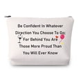 thumbnail image 2 of Sweet 17 Gifts for Girls 17th Birthday Makeup Bag Sweet Seventeen Gifts 17 Year Old Girls Gifts Cosmetic Bag Be Confident In Whatever Direction You Choose To Go, 2 of 7