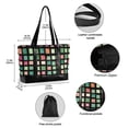 thumbnail image 2 of FORMRS Canvas Laptop Tote Bag for Women with 15.6" Computer Compartments Shoulder Handbag, Green Block Pattern, 2 of 7