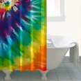 thumbnail image 4 of Colorful Tie Dye Pattern Shower Curtain 36"x72" ,Bathroom Decorative Shower Curtains Set with 12 Hooks,Modern Waterproof Washable Shower Curtain, 4 of 6