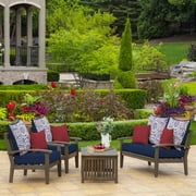 ARDEN Outdoor Deep Seat Cushion Set, 22 x 24, Water Repellent, Fade Resistant 22 x 24, Clark Blue