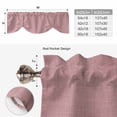 thumbnail image 6 of Vintage Nude Pink Tie Up Valance Curtains for Windows, Kitchen Curtains Window Treatments, Farmhouse Retro Solid Color Linen Texture Short Window Shades Valances for Bedroom Bathroom Cafe 42"x12", 6 of 8