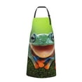 thumbnail image 2 of Pofeuu Tree Frog Print Waterproof Apron with Pockets Adjustable Cooking Aprons Kitchen Bib for Baking Household Cleaning, 2 of 8