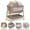 Khaki, variant on suihuooo 4-in-1 Rocking Baby Bassinet with Wheels and Storage Basket 7 Height Adjustable Mosquito Net for Newborn,Gray