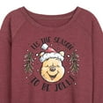 thumbnail image 3 of Disney Winnie The Pooh - Tis The Season To Be Jolly Christmas - Women's Lightweight French Terry Long Sleeve Shirt, 3 of 5