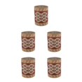 thumbnail image 3 of kurtrusly Wide Woven Border Ribbon Beautifully Embroidered 5 Meters/ 5 Yds Jacquard Trim Red Brown 8cm x 5M 5Set, 3 of 6
