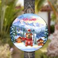 thumbnail image 4 of Hello Welcome Winter The Ski Chinese Shar-Pei Snowy Day Round Wood Sign Dog Lover Hanging Wall Home Decor - 13013, 4 of 5