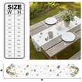thumbnail image 3 of Spring Easter Table Runner Linen Burlap Table Runner 72 Inches Long Country Bunny Chick Floral Butterflies Watercolor Dresser Scarves for Kitchen Island Coffee Dining Party Holiday Decor 14"x72", 3 of 8