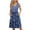 Blue, variant on WTOBBY Women's Sleeveless Casual Summer Dress with Color Block Print V-Neck Button Down Pockets Loose Swing Midi Sundress for Beach Vacations and Resorts,Army GreenL