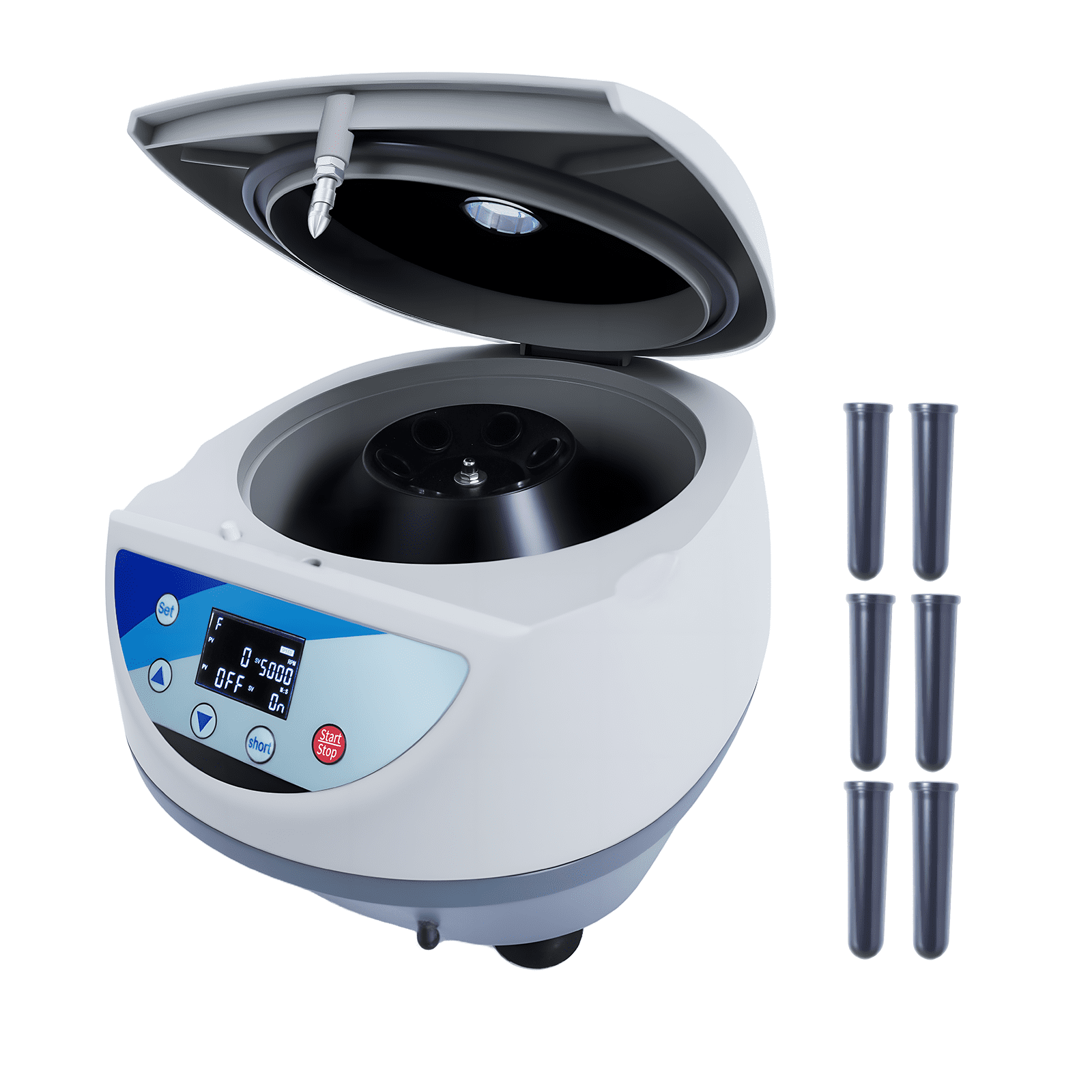 Benchtop Centrifuge Machine,500-5000rpm(Max.3074xg RCF),LCD Digital Desktop Lab Centrifuge,6x15mL/10mL,Timer10sec-99min,Lab Centrifuge for Chemical Analysis