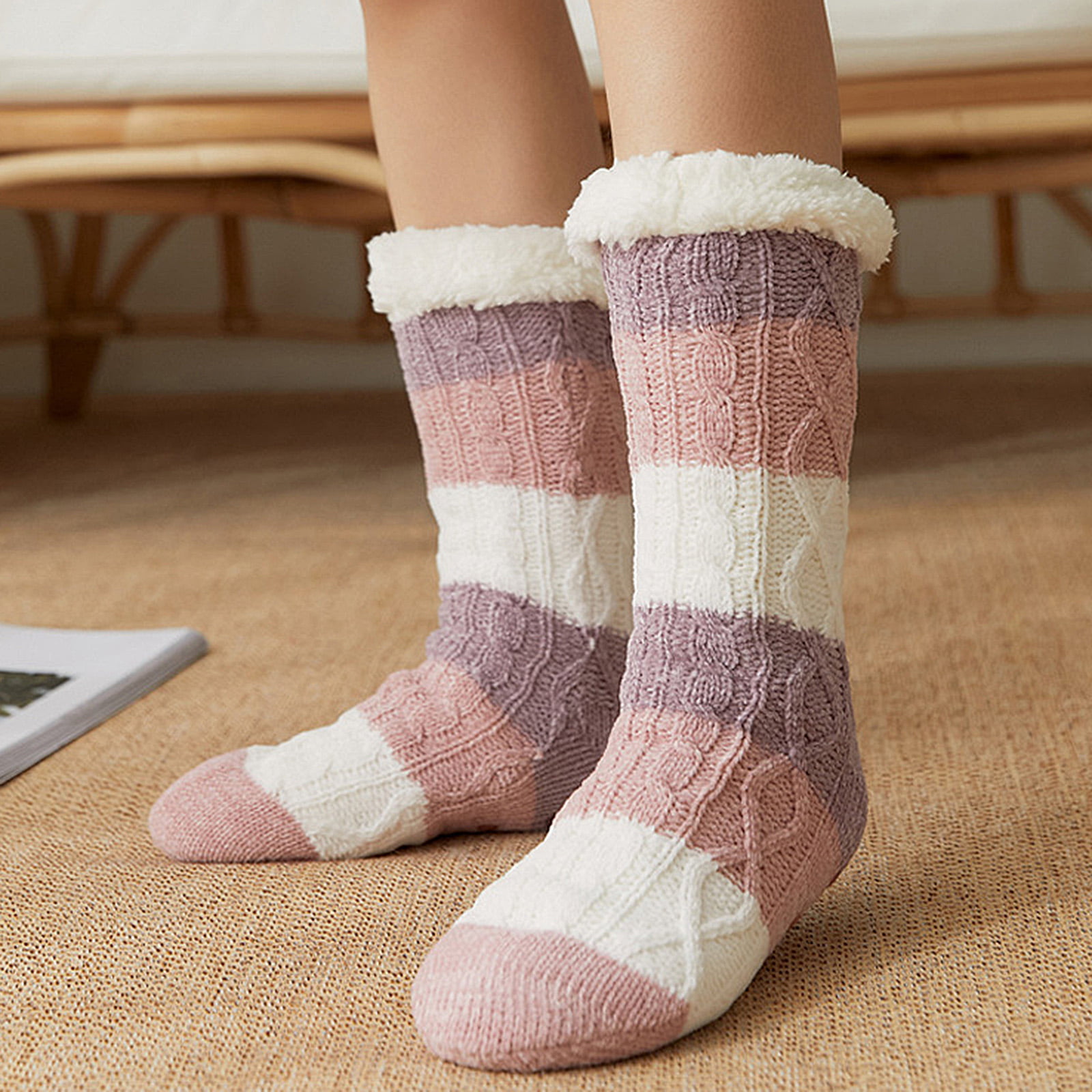 Winter Cute Animal Fuzzy Cozy Warm Thicken Soft Ankle Towel Floor Socks Hosiery 