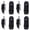 black 4PCS, variant on Multifunction Rotatable 360 Degrees Flashlight Pouch Clip Belt Holder Outdoor 15x5.5 cm