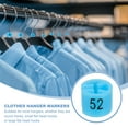 thumbnail image 3 of Clothes Hanger Markers Number 52 Tags Garment Size Tag Hanger Clips Round Color Coding Label, Blue 100Pcs, 3 of 6