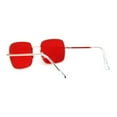 thumbnail image 4 of Funky Pimpy Hippie Square Pop Color Metal Rim Sunglasses Gold Red, 4 of 4