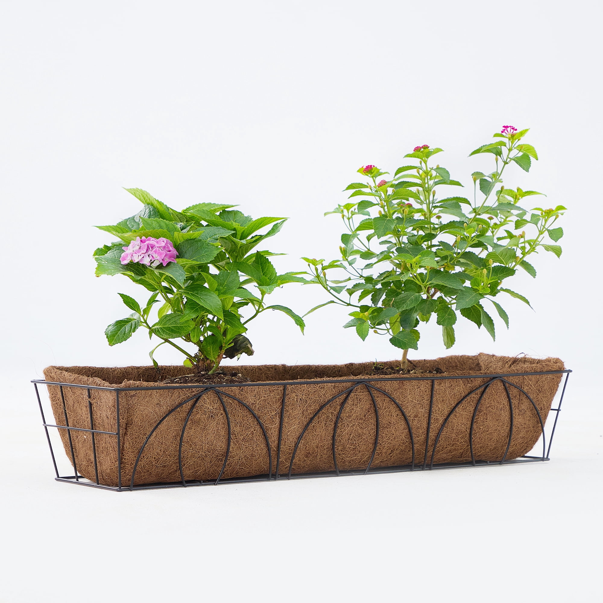 Mainstays 30" x 8.5" x 5.25" Rectangle Petal Window Box with All Natural Coconut Fiber Liner