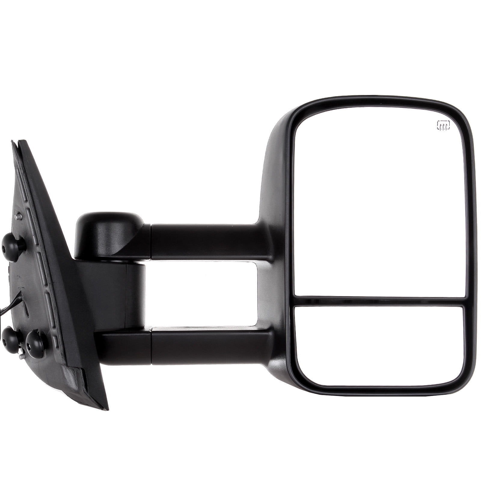 AUTOMUTO Manual Towing Mirrors For Chevy Silverado & GMC Sierra - Driver & Passenger Side Black Tow Mirrors - View #7
