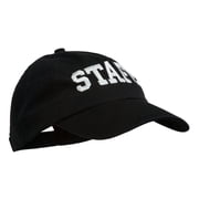 Staff Letter Embroidered Low Profile Washed Cap - Black OSFM