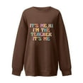 thumbnail image 4 of Usmixi Womens Sweatshirt Back to School Teacher's Sweatshirts Cozt Fleece Fashion Oversized Pullover Tops Winter Casual Letter Print Round Neck Long Sleeve Blouses Weekly, 4 of 4