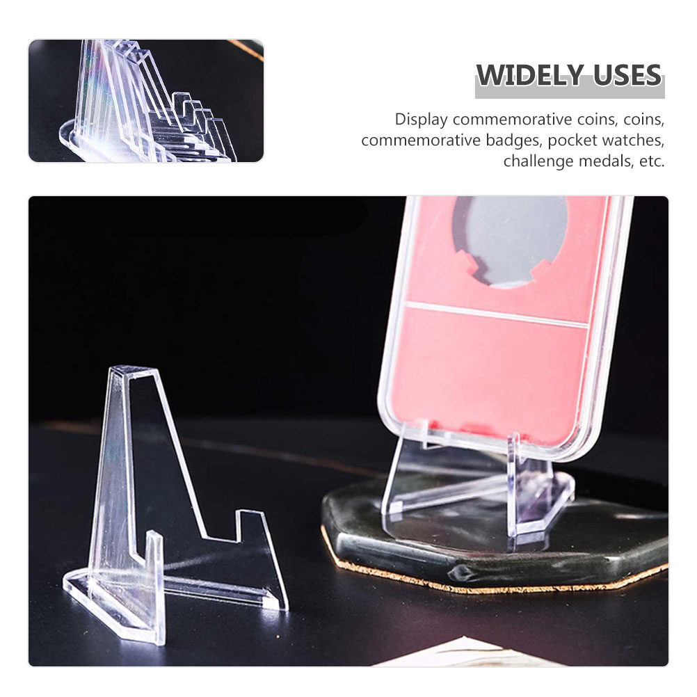 Coin Display Stand 20 Pcs Coin Stands Acrylic Easel Stands Card Display