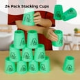 thumbnail image 2 of Sport Stacking Cups, 24pcs Sports Stacking Cups Speed Training Game for Challenge Competition Travel Party Gift for Kids and Adults, 2 of 6