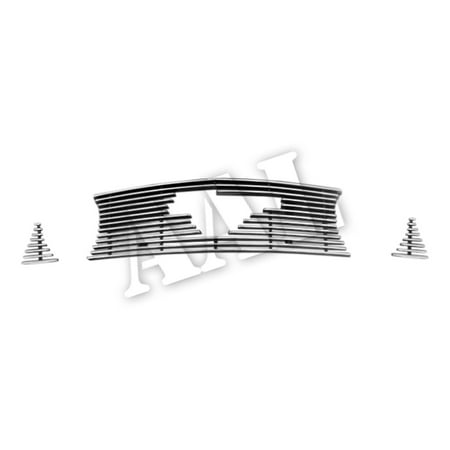 Ford Mustang Cowl Grill AAL BOLT ON / BOLT OVER BILLET GRILLE / GRILL INSERT For 2010 2011 2012 FORD Mustang GT V8 W/LOGO CUT-OUT 3PCS UPPER BOLTON ()