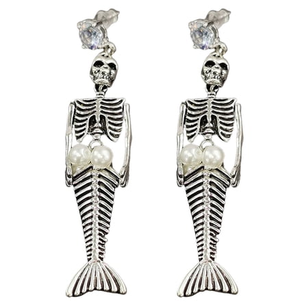 YHAIOGS Star Earrings Earrings 2023 New Creative Skeleton Pearl Earrings Dangling Earrings Jewelry