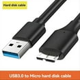 thumbnail image 4 of USB 3.0 Type A to USB3.0 Micro-B Male Data Cable Adapter Cord for External Hard Drive Disk HDD Super Speed Cable, 4 of 8