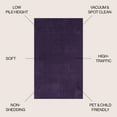 thumbnail image 2 of JONATHAN Y SEU100N-9SQ Haze Solid Low-Pile Purple 9' Square Area Rug, Coastal Bohemian, Pet Friendly, Stain Resistant, Easy to Clean, for Living Room; Kitchen, Bedroom, 2 of 7