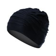 thumbnail image 3 of Swim Cap Swimming Cap Elastic Nylon Fashion Diving Cap Swimming Cap Swimming Cap Black, 3 of 8