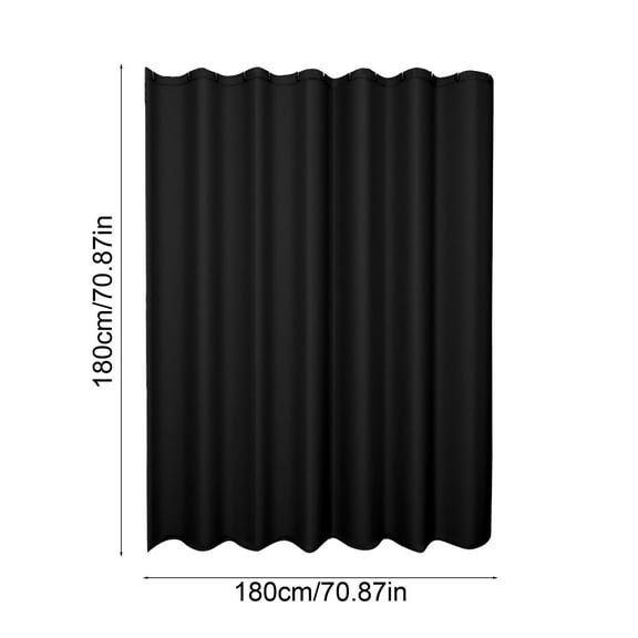 Qiweii No Hook Hotel Cloth Shower Curtain Microfiber - Waterproof Soft Washable Fabric Shower Curtain or Liner with Magnets, Solid Color, Standard Size No Drill and Mildews Proof