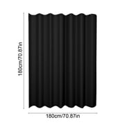 Qiweii Waterproof Shower Curtain Solid Color - Mildew Proof Plastic Polyester Fabric Bathroom Curtain with Hooks, No Drill Tension Rod Window Treatment for Bathtub, Machine Washable & Wipeable