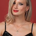 thumbnail image 4 of Cross Necklace for Women in 925 Silver and 10K Yellow Gold with Lab Grown Diamond and Garnet and Tanzanite | 1.37 Cttw | Jesus Christian Religious Crucifix | Marquise Cut 8X4MM | With 18 inch Chain, 4 of 6