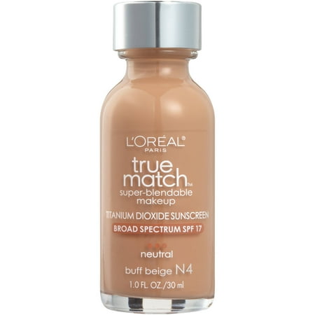 L'Oreal Paris True Match Super Blendable Makeup, N4 Buff Beige, 1.0 fl oz