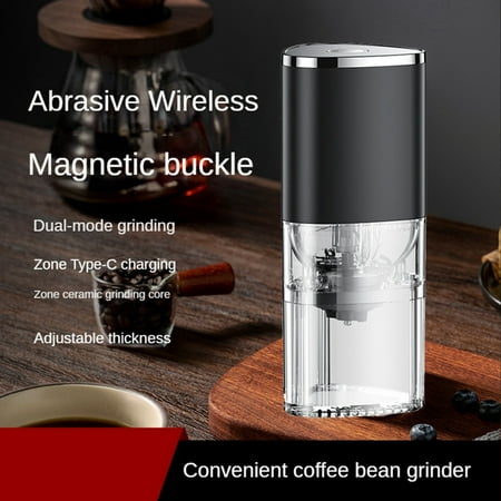 

USB Coffee Grinder 155ML Professional Ceramic Grinding Core Coffee Beans- Grinder Portable Electric Grinder-Black