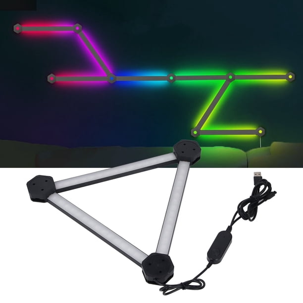 Luz De Pared LED, Más De 16 Millones De Colores BT APP Control Remoto 6 Set RGB Barra De Luz Para Sala De Estar